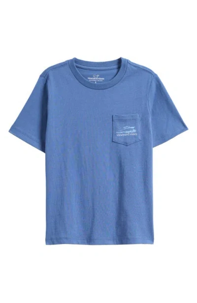 Vineyard Vines Kids' Sea Ya Later Pocket Graphic T-shirt In Blue