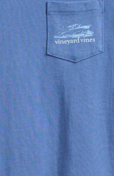 Vineyard Vines Kids' Sea Ya Later Pocket Graphic T-shirt In Blue