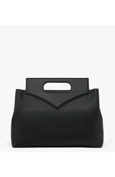 Mcm Soft Diamond Tote In Embossed Leather In Black
