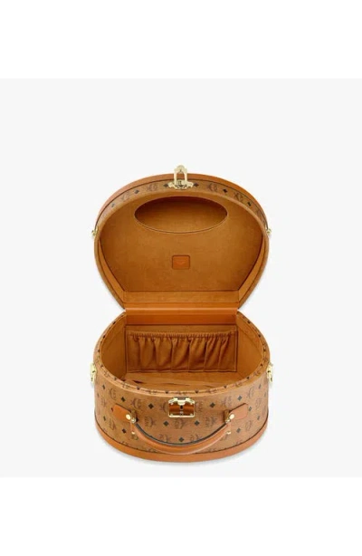 Mcm Hat Box In Brown