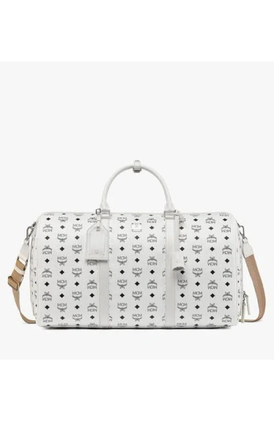 Mcm Ottomar Weekender Bag In White