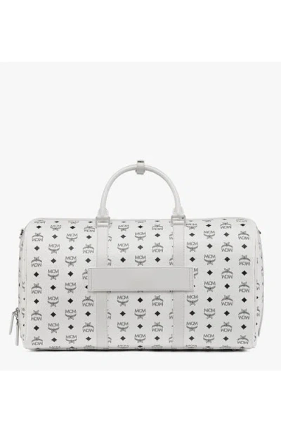 Mcm Ottomar Weekender Bag In White