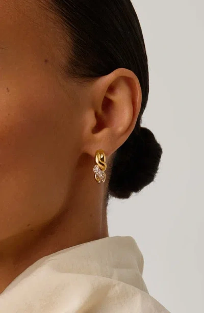 Missoma Molten Snow Twisted Small Hoop Earrings In Gold
