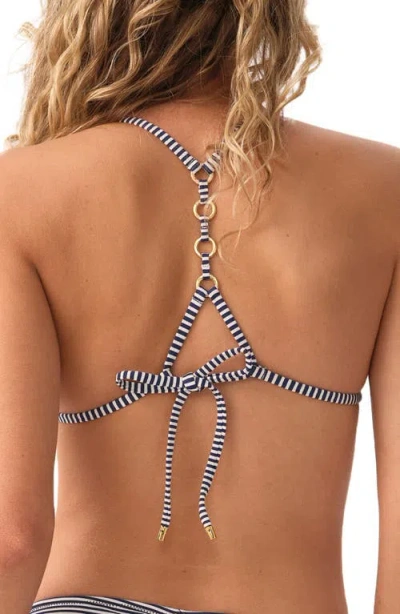 Pq Swim Link Triangle Bikini Top In Gray