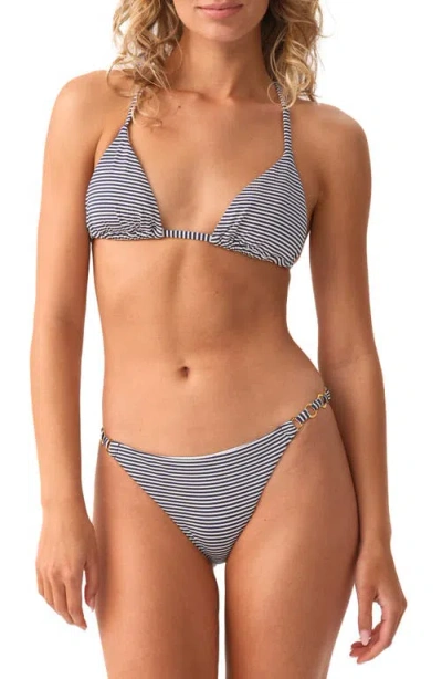 Pq Swim Link Triangle Bikini Top In Gray