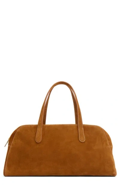 Mansur Gavriel Large Helios Suede Shoulder Bag In Brown
