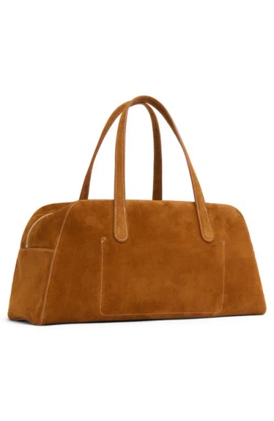 Mansur Gavriel Large Helios Suede Shoulder Bag In Brown