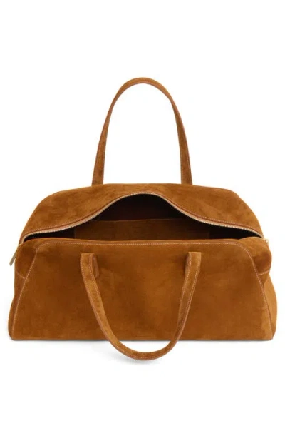 Mansur Gavriel Large Helios Suede Shoulder Bag In Brown