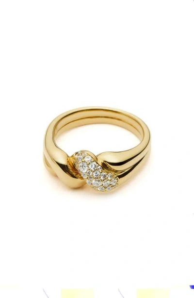 Missoma Molten Snow Double Statement Ring In Multi