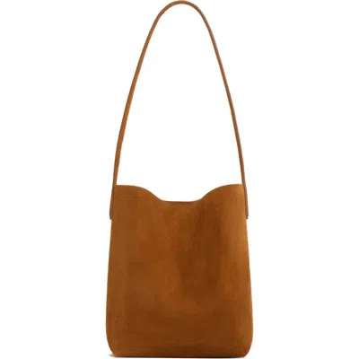 Mansur Gavriel Small Everyday Cabas Suede Hobo Bag In Brown