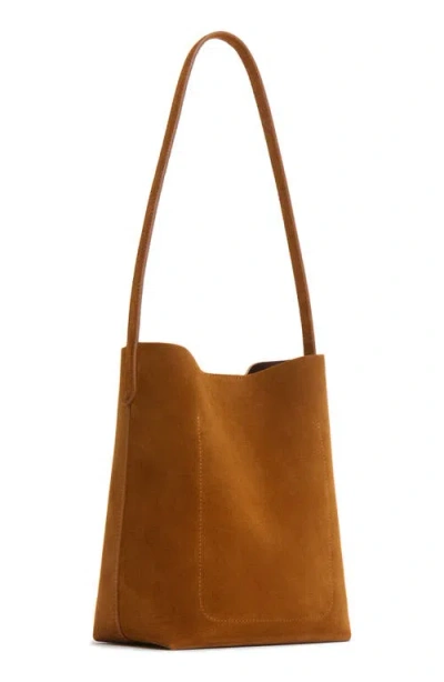 Mansur Gavriel Small Everyday Cabas Suede Hobo Bag In Brown