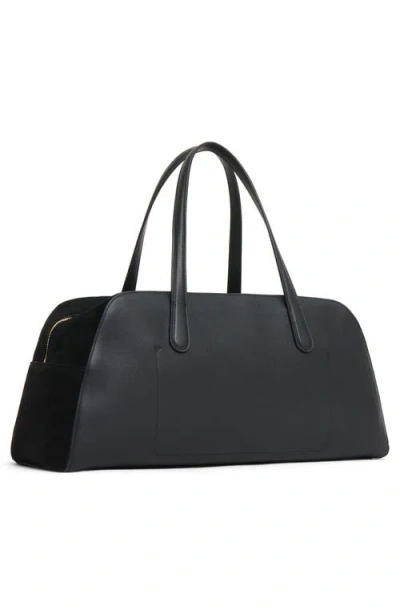 Mansur Gavriel Large Helios Leather Shoulder Bag In Black