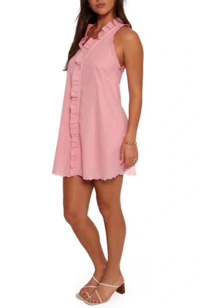 Petal And Pup Petal & Pup Cassandra Ruffle Sleeveless A-line Minidress In Neutral