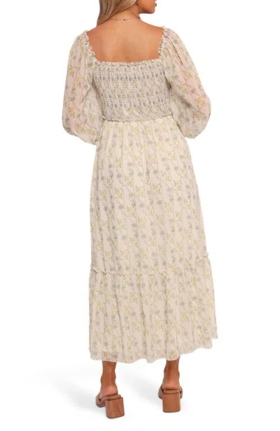 Petal And Pup Petal & Pup Keziah Long Sleeve Maxi Dress In Neutral