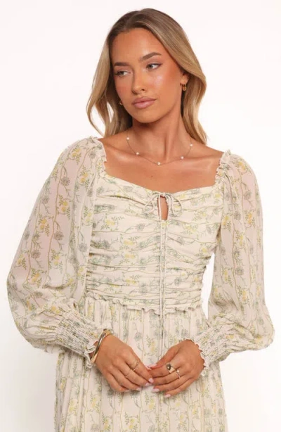 Petal And Pup Petal & Pup Keziah Long Sleeve Maxi Dress In Neutral