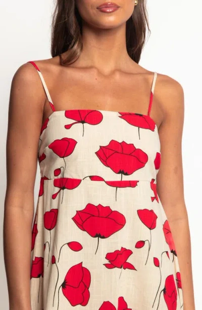 Petal And Pup Petal & Pup Brea Floral Cotton Maxi Sundress In Red