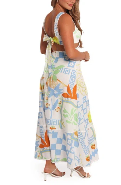 Petal And Pup Petal & Pup Janina Print Sleeveless Maxi Dress In Multi