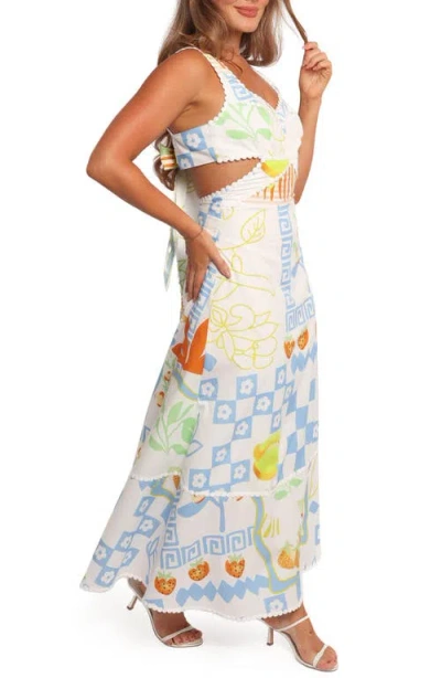 Petal And Pup Petal & Pup Janina Print Sleeveless Maxi Dress In Multi