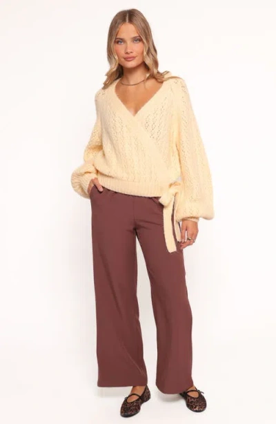 Petal And Pup Petal & Pup Etta Wrap Cardigan In Yellow