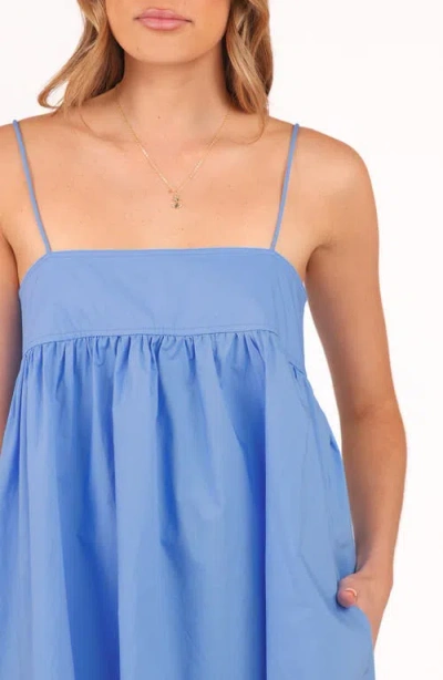 Petal And Pup Petal & Pup Serina Cotton Poplin Shift Dress In Blue