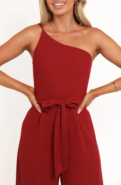 Petal And Pup Petal & Pup Leyton Asymmetric Jumpsuit In Red