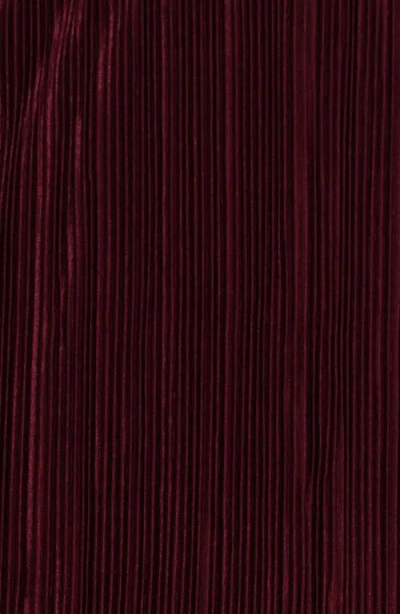 Petal And Pup Petal & Pup Pontee Plissé One-shoulder Midi Dress In Burgundy