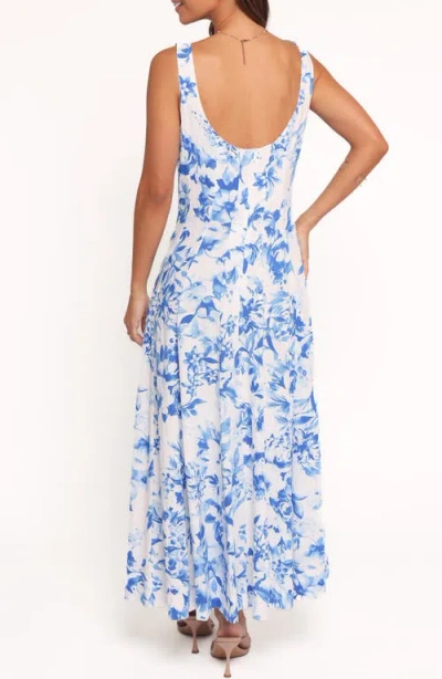 Petal And Pup Petal & Pup Lowen Floral Princess Seam Maxi Dress In Blue