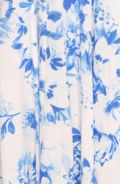 Petal And Pup Petal & Pup Lowen Floral Princess Seam Maxi Dress In Blue