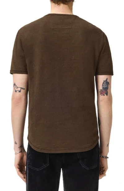 John Varvatos Blaise Wave Organic Cotton T-shirt In Brown