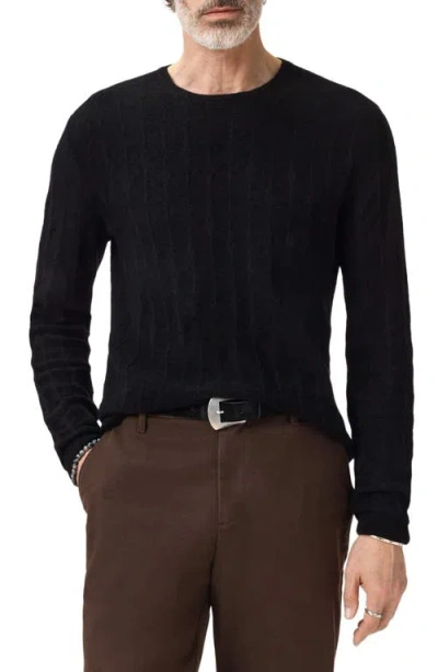 John Varvatos Baiso Crewneck Sweater In Black