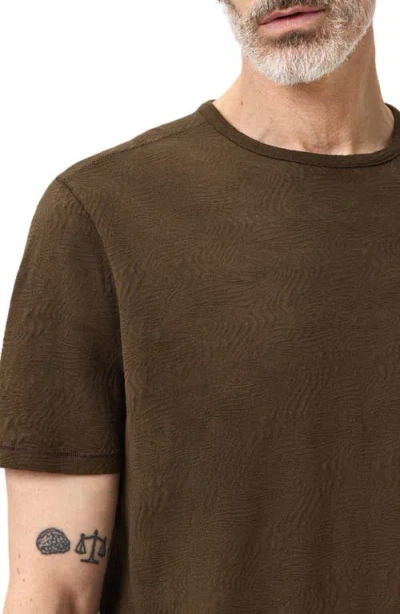 John Varvatos Blaise Wave Organic Cotton T-shirt In Brown