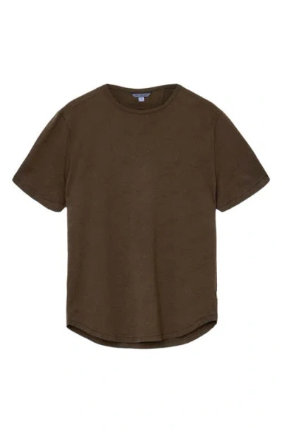John Varvatos Blaise Wave Organic Cotton T-shirt In Brown