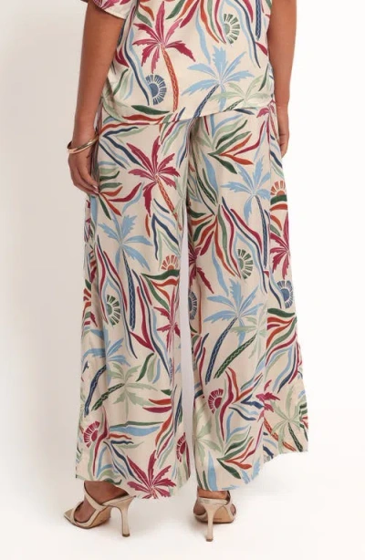 Petal And Pup Petal & Pup Illoura Palm Print Wide Leg Pants In Green
