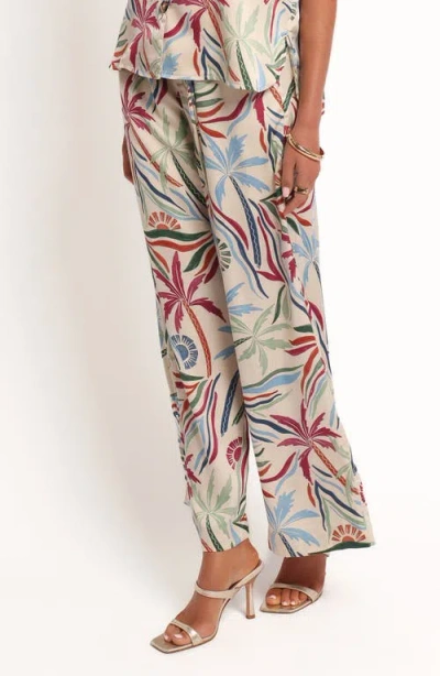Petal And Pup Petal & Pup Illoura Palm Print Wide Leg Pants In Green