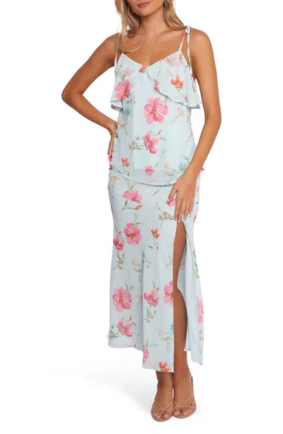 Petal And Pup Petal & Pup Valeria Floral Camisole & Maxi Skirt Set In Blue
