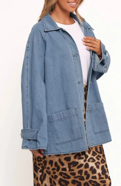 Petal And Pup Petal & Pup Novan Oversize Denim Jacket In Blue
