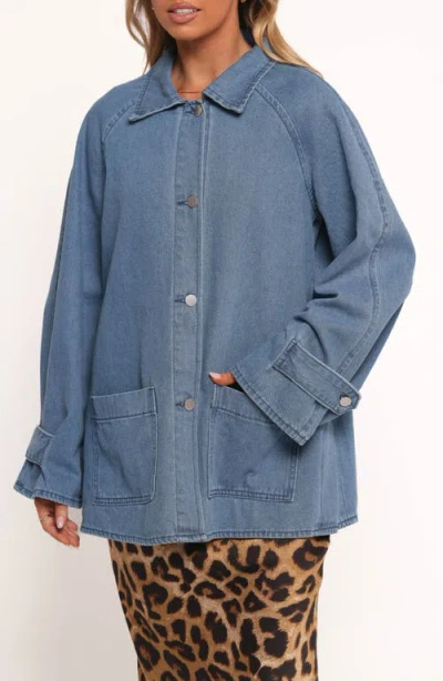 Petal And Pup Petal & Pup Novan Oversize Denim Jacket In Blue