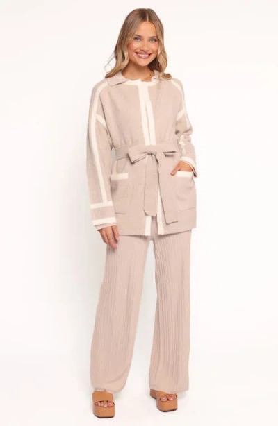 Petal And Pup Petal & Pup Maloney Tie Waist Cardigan In Brown