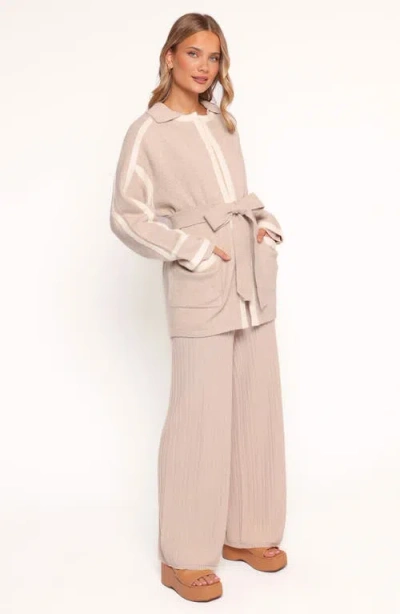 Petal And Pup Petal & Pup Maloney Tie Waist Cardigan In Brown