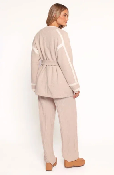 Petal And Pup Petal & Pup Maloney Tie Waist Cardigan In Brown
