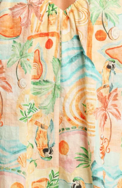 Petal And Pup Petal & Pup Renata Open Back Cotton Blend Halter Romper In Gold