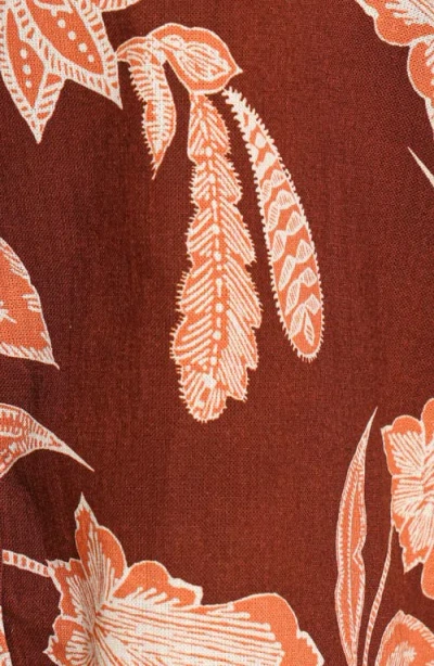 Petal And Pup Petal & Pup Samira Floral Cotton Blend Wide Leg Pants In Orange