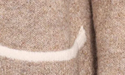 Petal And Pup Petal & Pup Katia Contrast Trim Sweater Coat In Brown