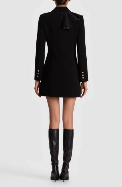 Alice And Olivia Latoya Ruffle Blazer Mini Dress In Black