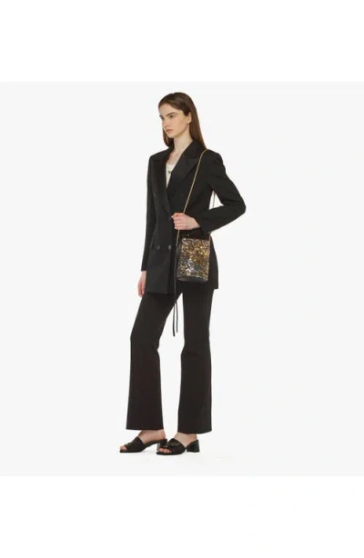 Mcm Himmel Sequin Drawstring Bag In Gold