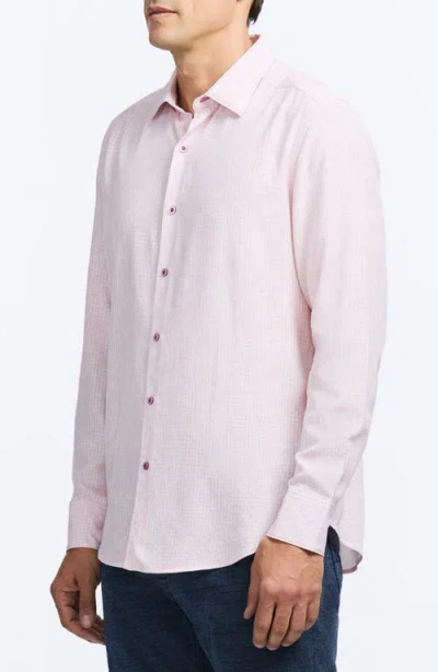 Robert Graham Angola Faded Plaid & Floral Button-up Shirt In Gray