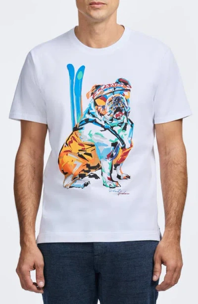 Robert Graham Ski Graham Short Sleeve Graphic Tee In White