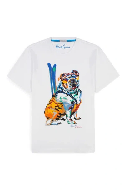 Robert Graham Ski Graham Short Sleeve Graphic Tee In White