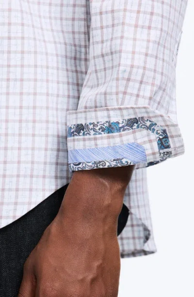 Robert Graham Darrington Check Cotton Button-up Shirt In Brown