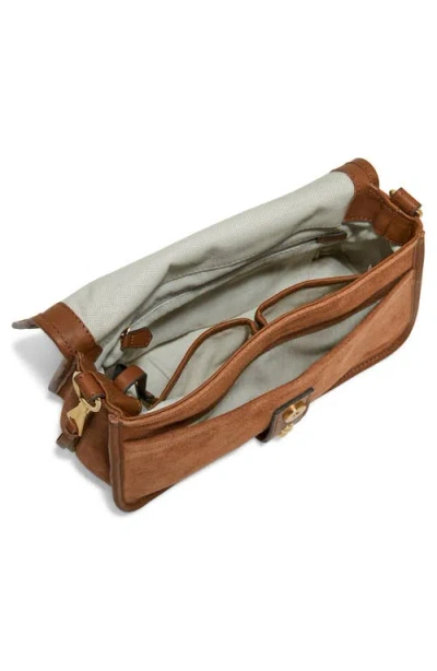 Aimee Mini Great Escape Suede Crossbody Bag In Brown